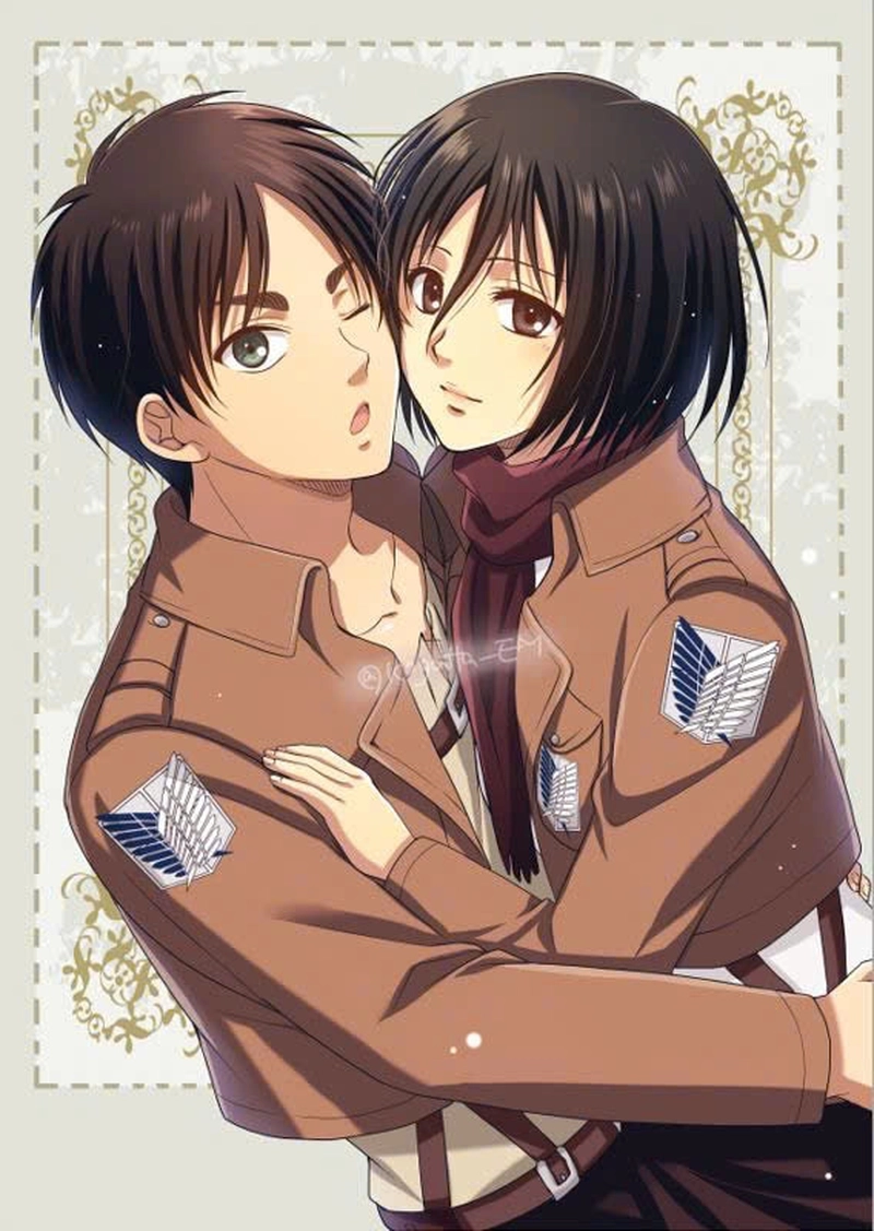 Ảnh Mikasa va Eren cute