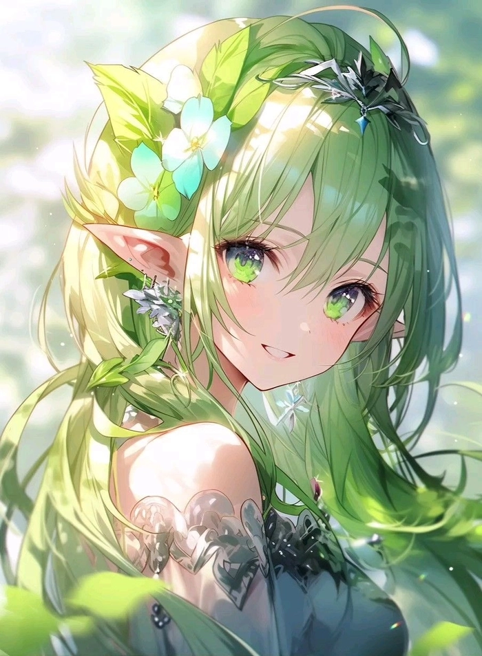 Ảnh anime mau xanh la