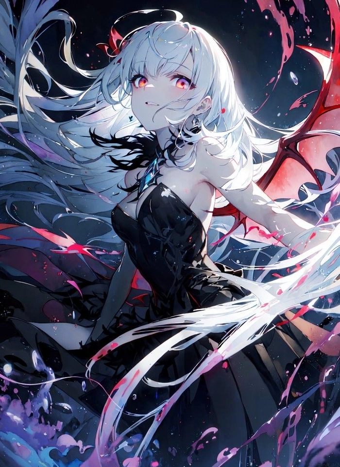 Ảnh anime nu ngầu den trang