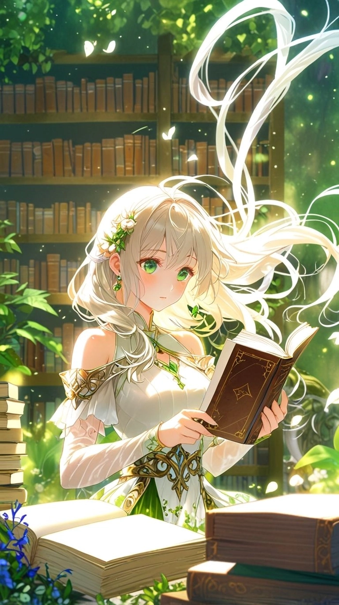 Ảnh anime xanh la độc đáo