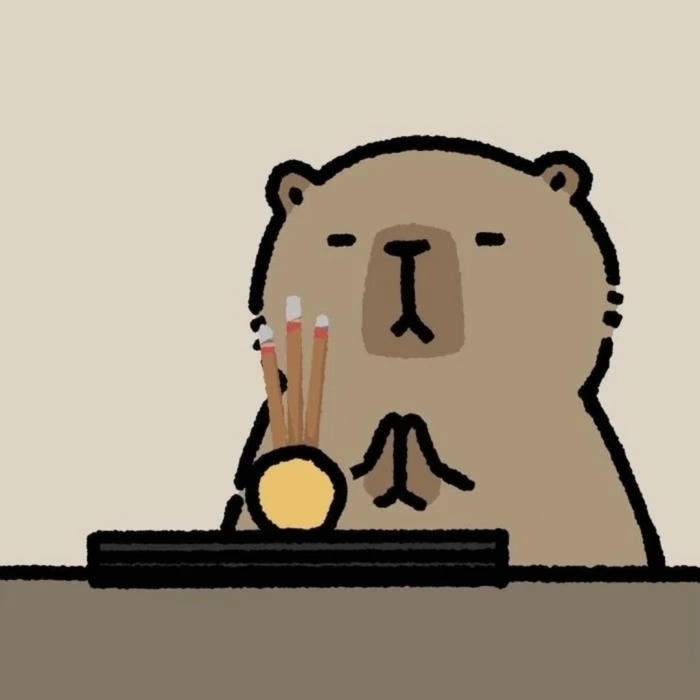 Ảnh capybara chibi đáng yêu theo kieu don gian