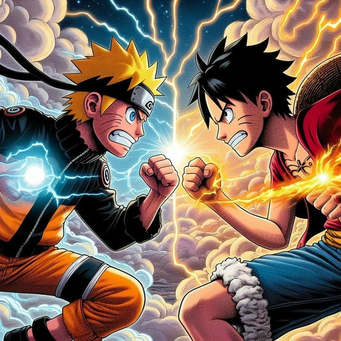Ảnh đời dau giua Naruto x Luffy