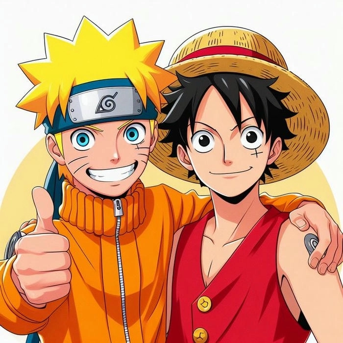 Ảnh hai Naruto x Luffy