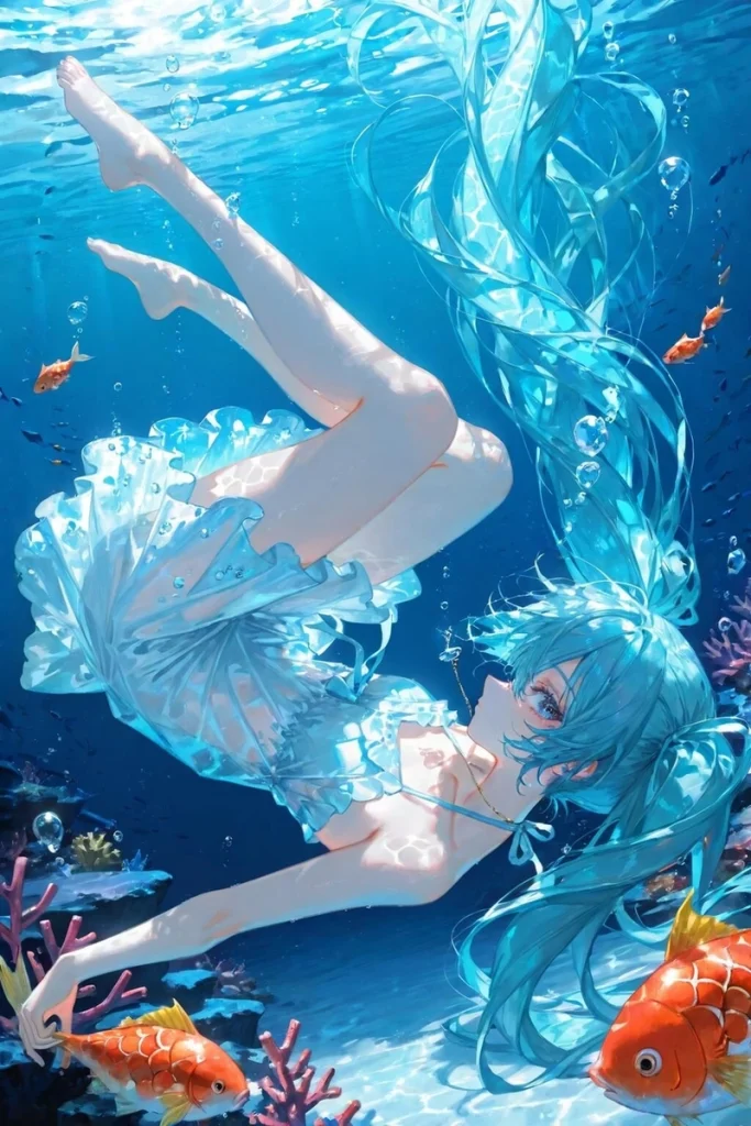 Tải Ngay 284+ Ảnh Anime Nữ Tóc Xanh Siêu Đẹp Làm Hình Nền