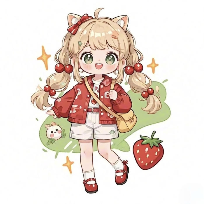 Anime nu chibi dien trang phuc mua dong am ap