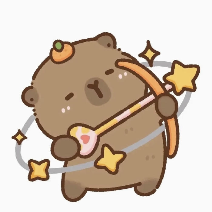 Bức ảnh capybara chibi dễ thương nhin rất thich