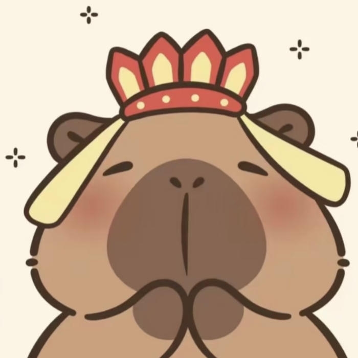 Bức ảnh capybara chibi nhin nhẹ nhàng đáng yêu