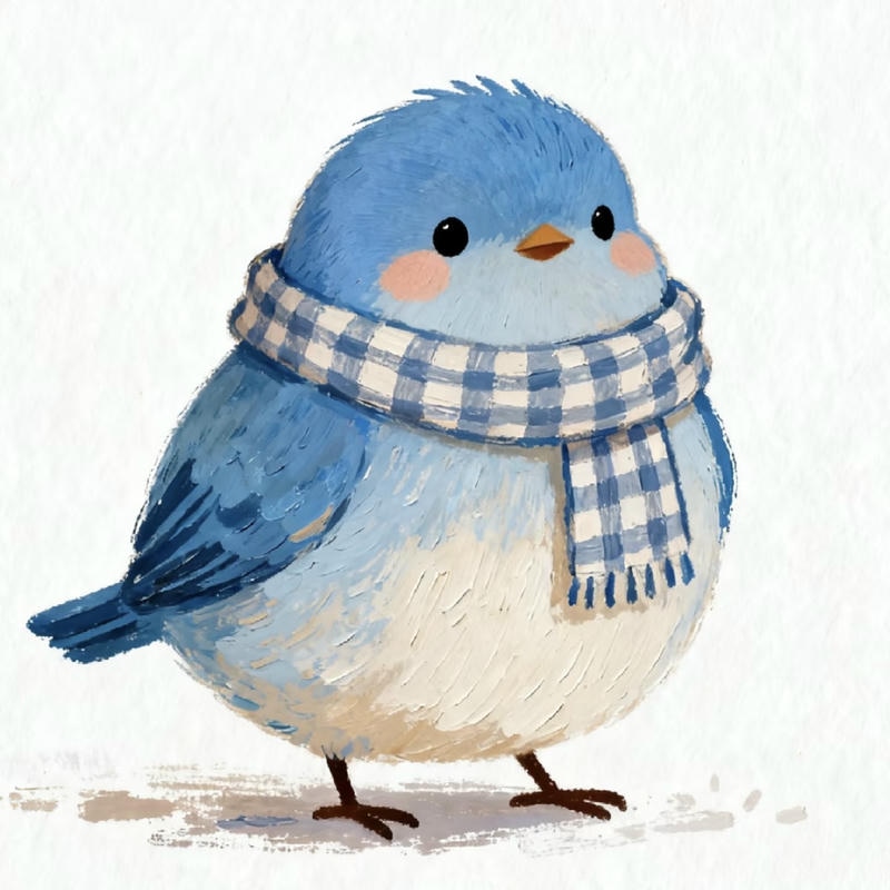 Bức ảnh chim chibi trong gan gui