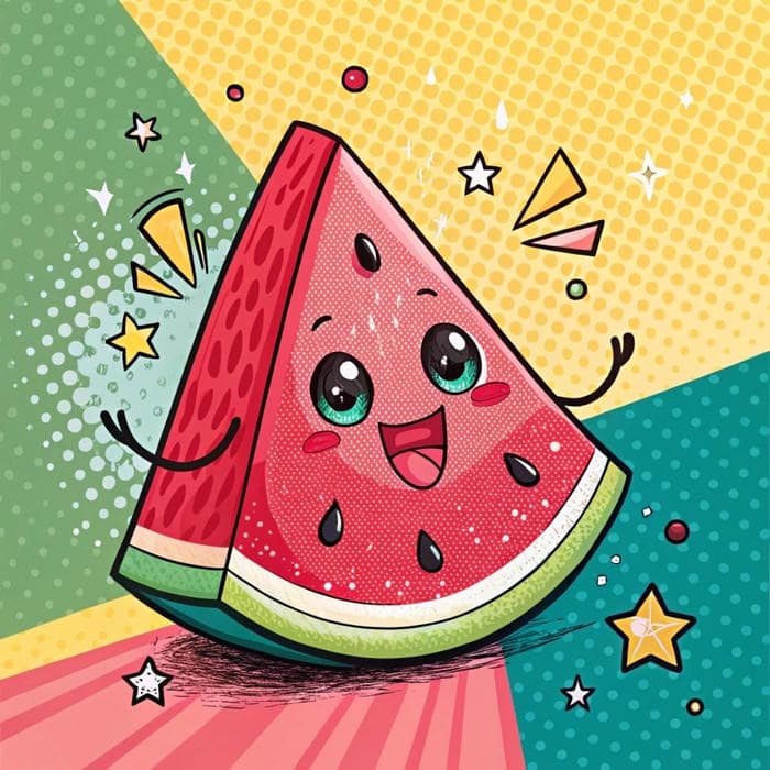 Bức ảnh dua hau chibi nhay nhe trên nền sang