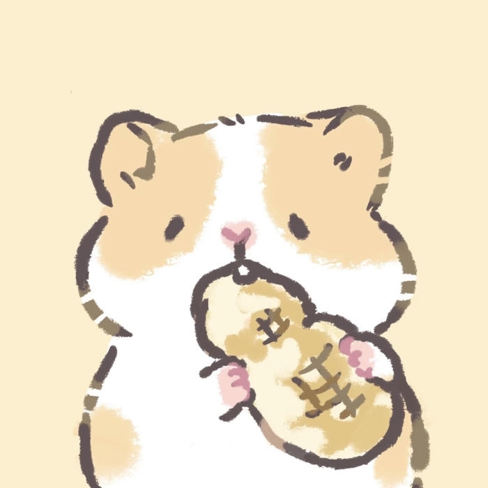 Bức ảnh hamster chibi mang cảm giác vui vẻ