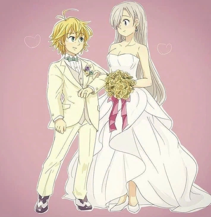 Hình Meliodas va Elizabeth vui vẻ