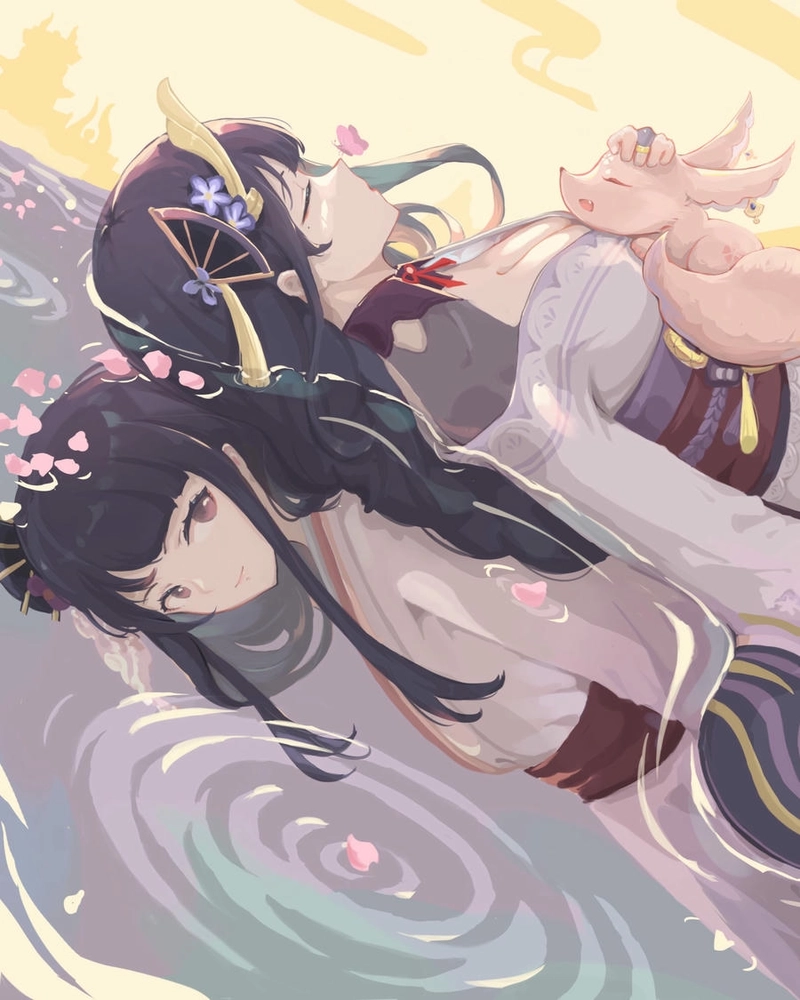 Hình Raiden Ei dễ thương vui nhon