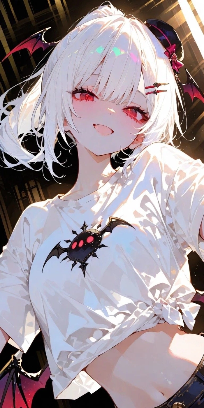 Hình anime nu toc trang mat do