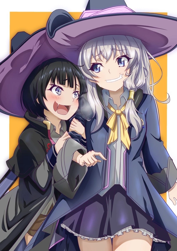 Hình cute Elaina x Saya tuyet đẹp