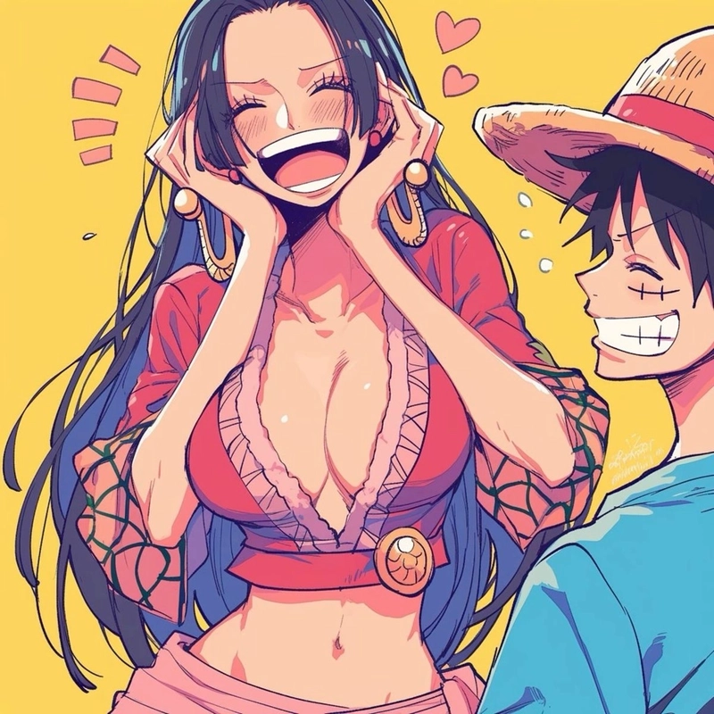 Luffy va Boa Hancock đẹp nhất anime