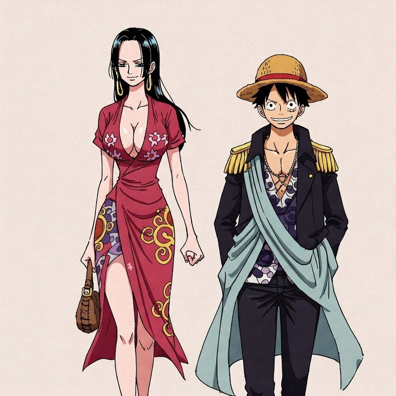 Luffy va Boa Hancock ngọt ngào dễ thương