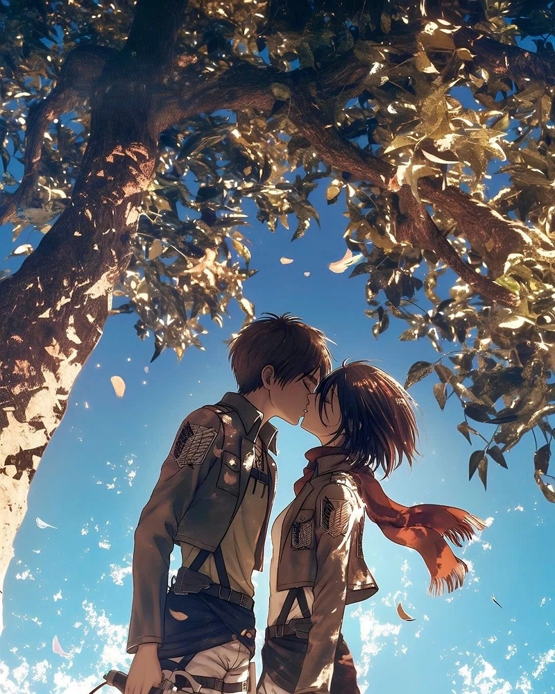 Mikasa va Eren tinh cam dễ thương