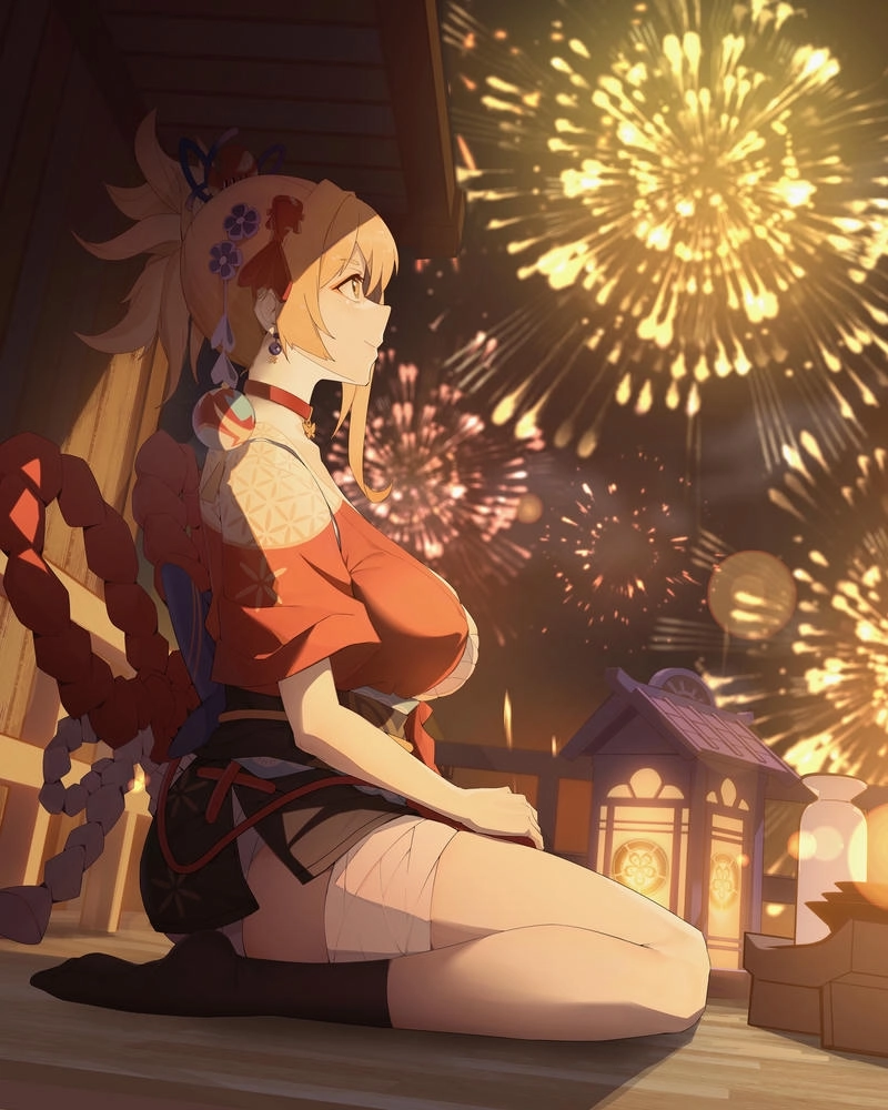 Naganohara Yoimiya xinh đẹp