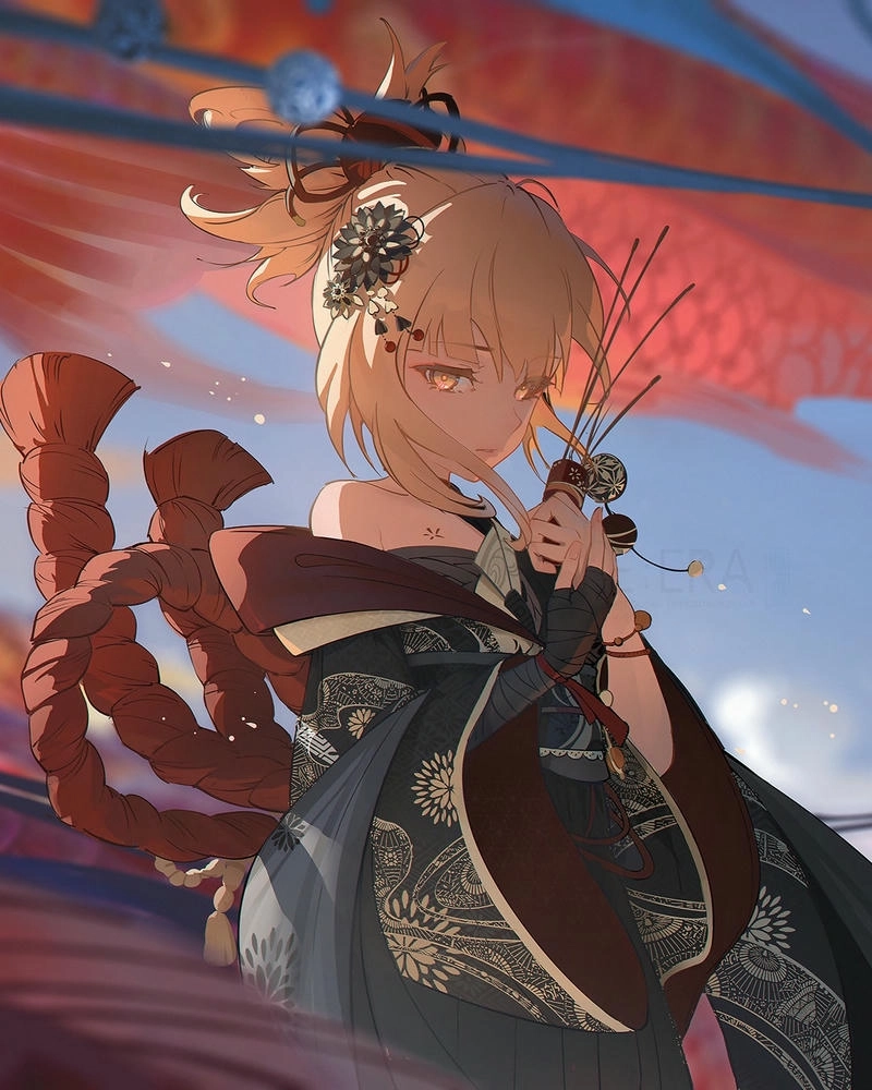 Naganohara Yoimiya xinh xắn ngay tho