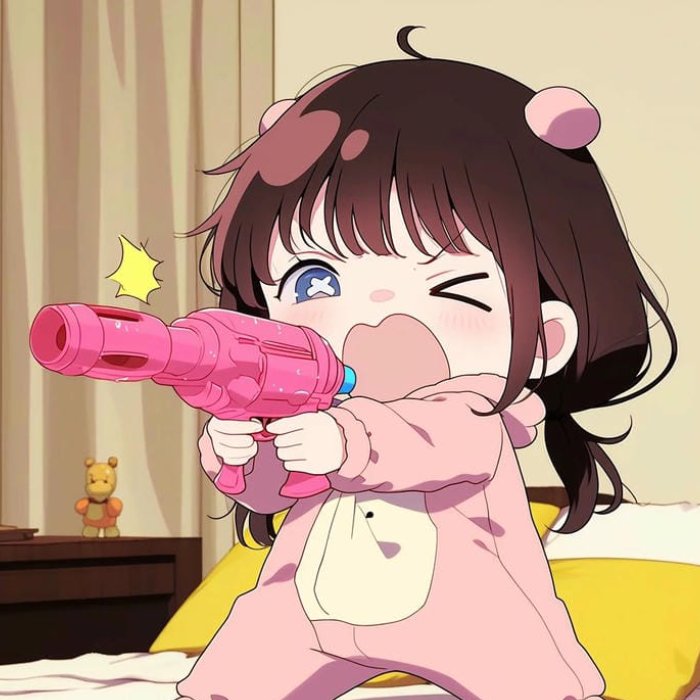 anh anime cute nhân vật be quay