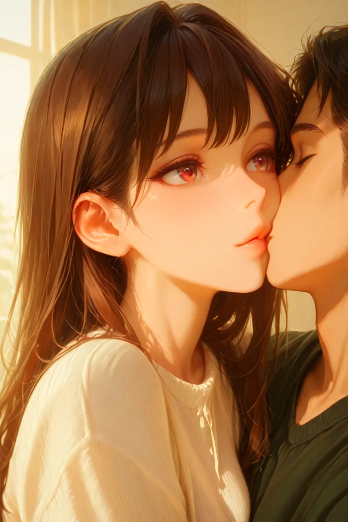 anh anime hôn nhau 13