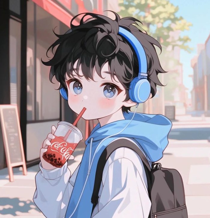 anh anime nam chibi than sac trẻ trung