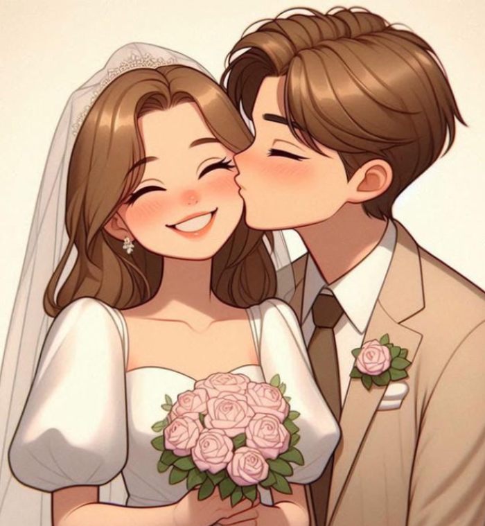 anh co dau chu re anime boi canh le cuoi