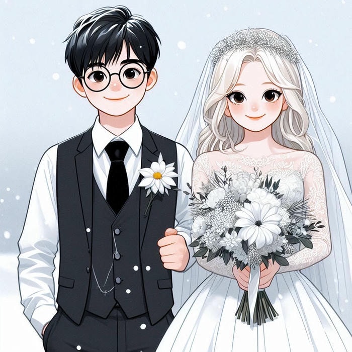 anh co dau chu re anime khung cảnh cuoi