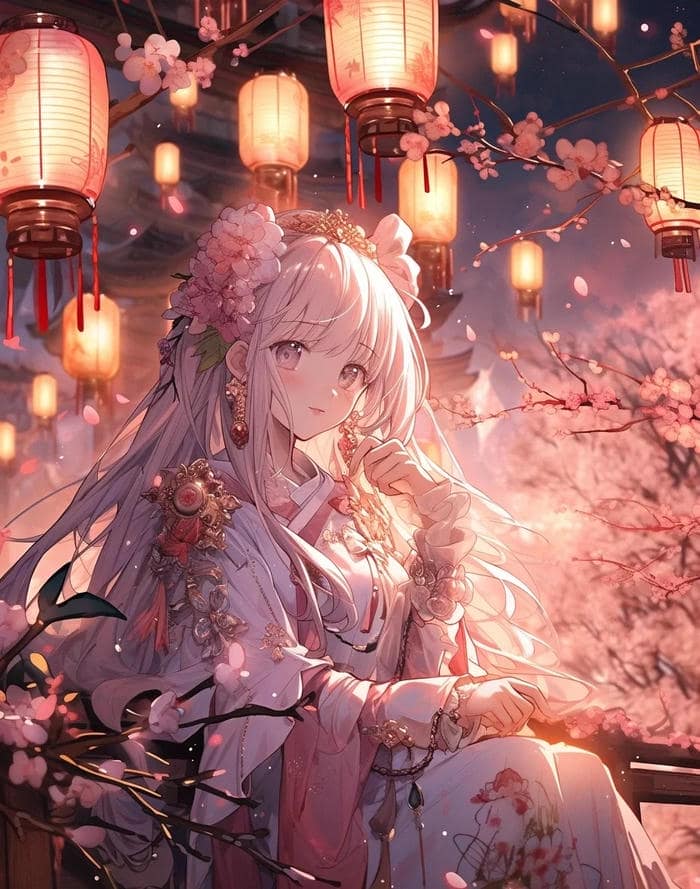 anh hình nền anime nu net đẹp thanh tao