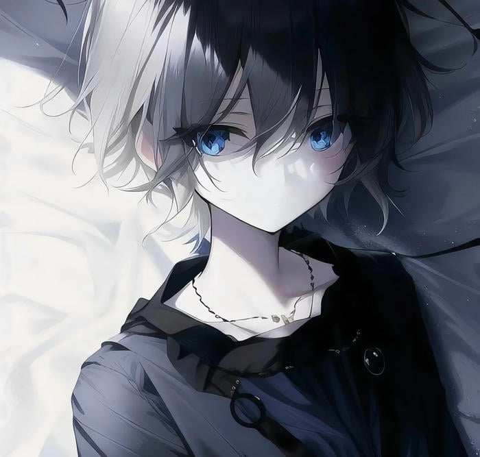 ánh mắt thể hiện ảnh anime nam buon