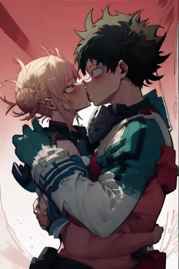 deku x himiko hôn nhau