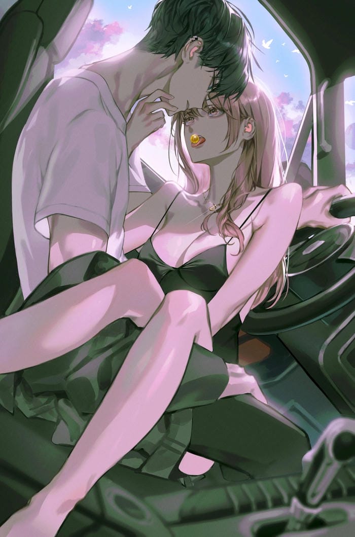 hình anime couple lang man